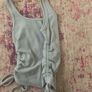 Baby Blue scrunched side tank top from amazon
